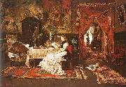 Mihaly Munkacsy Paris Interior Spain oil painting reproduction